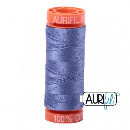 FIL COTON MAKO 50 AURIFIL 2525 Dusty Blue Violet - Petite bobine de 200 mètres