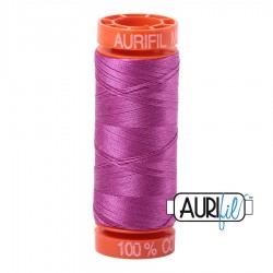 FIL COTON MAKO 50 AURIFIL 2535 Magenta - Petite bobine de 200 mètres