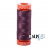 FIL COTON MAKO 50 AURIFIL 2568 Mulberry - Petite bobine de 200 mètres