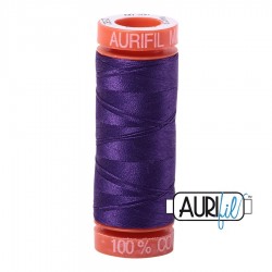 FIL COTON MAKO 50 AURIFIL 2582 Dark Violet - Petite bobine de 200 mètres