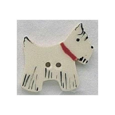 Bouton décoratif 86220 White Scottie Right