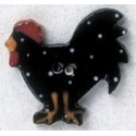 Bouton décoratif 86339 Black Folk Rooster