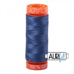 FIL COTON MAKO 50 AURIFIL 2775 Steel Blue - Petite bobine de 200 mètres