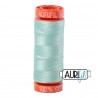 FIL COTON MAKO 50 AURIFIL 2830 Mint - Petite bobine de 200 mètres