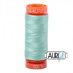 FIL COTON MAKO 50 AURIFIL 2835 Medium Mint - Petite bobine de 200 mètres