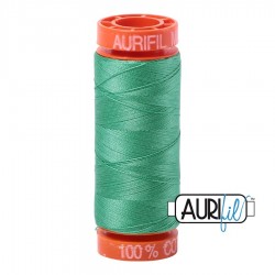 FIL COTON MAKO 50 AURIFIL 2860 Light Emerald - Petite bobine de 200 mètres