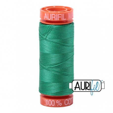 FIL COTON MAKO 50 AURIFIL 2865 Emerald - Petite bobine de 200 mètres