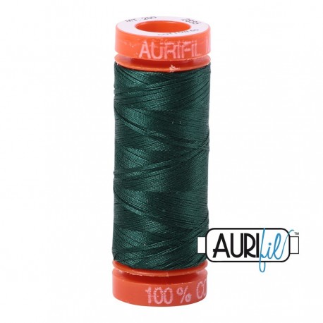 FIL COTON MAKO 50 AURIFIL 2885 Medium Spruce - Petite bobine de 200 mètres