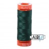 FIL COTON MAKO 50 AURIFIL 2885 Medium Spruce - Petite bobine de 200 mètres