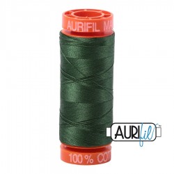 FIL COTON MAKO 50 AURIFIL 2892 Pine Green - Petite bobine de 200 mètres