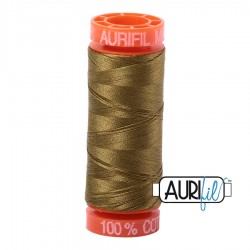 FIL COTON MAKO 50 AURIFIL 2910 Medium Olive - Petite bobine de 200 mètres