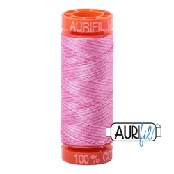 FIL COTON MAKO 50 AURIFIL 3660 Bubblegum - Petite bobine de 200 mètres