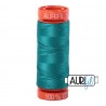 FIL COTON MAKO 50 AURIFIL 4093 Jade - Petite bobine de 200 mètres