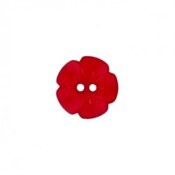 Bouton à coudre FLEUR Rouge