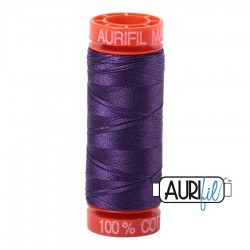 FIL COTON MAKO 50 AURIFIL 4225 Eggplant - Petite bobine de 200 mètres