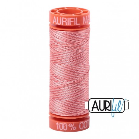 FIL COTON MAKO 50 AURIFIL 4250 Flamingo - Petite bobine de 200 mètres