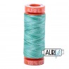 FIL COTON MAKO 50 AURIFIL 4662 Creme de Menthe - Petite bobine de 200 mètres