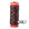 FIL COTON MAKO 50 AURIFIL 4671 Mocha Mousse - Petite bobine de 200 mètres