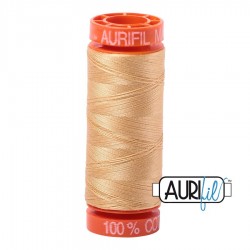 FIL COTON MAKO 50 AURIFIL 5001 Ocher Yellow - Petite bobine de 200 mètres