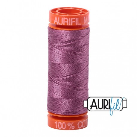 FIL COTON MAKO 50 AURIFIL 5003 Wine - Petite bobine de 200 mètres