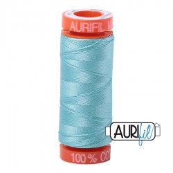 FIL COTON MAKO 50 AURIFIL 5006 Light Turquoise - Petite bobine de 200 mètres