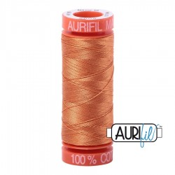 FIL COTON MAKO 50 AURIFIL 5009 Medium Orange - Petite bobine de 200 mètres