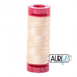 FIL COTON MAKO 12 AURIFIL 2123 Butter - Petite bobine de 50 mètres