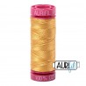 FIL COTON MAKO 12 AURIFIL 2132 Tarnished Gold - Petite bobine de 50 mètres