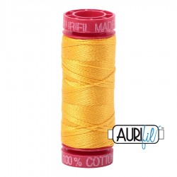 FIL COTON MAKO 12 AURIFIL 2135 Yellow - Petite bobine de 50 mètres