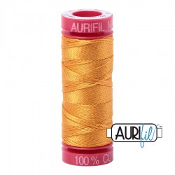 FIL COTON MAKO 12 AURIFIL 2140 Orange Mustard - Petite bobine de 50 mètres