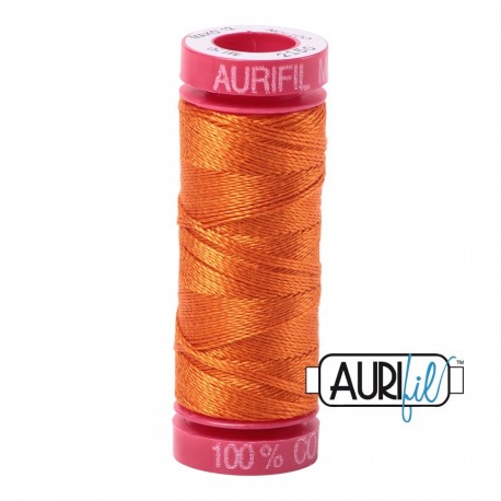 FIL COTON MAKO 12 AURIFIL 2150 Pumpkin - Petite bobine de 50 mètres