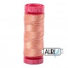 FIL COTON MAKO 12 AURIFIL 2215 Peach - Petite bobine de 50 mètres