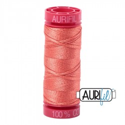 FIL COTON MAKO 12 AURIFIL 2225 Salmon - Petite bobine de 50 mètres