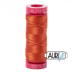 FIL COTON MAKO 12 AURIFIL 2240 Rusty Orange - Petite bobine de 50 mètres