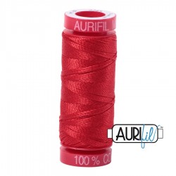 FIL COTON MAKO 12 AURIFIL 2265 Lobster Red - Petite bobine de 50 mètres