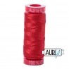 FIL COTON MAKO 12 AURIFIL 2265 Lobster Red - Petite bobine de 50 mètres