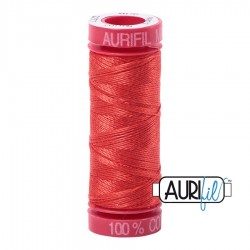 FIL COTON MAKO 12 AURIFIL 2277 Light Red Orange - Petite bobine de 50 mètres