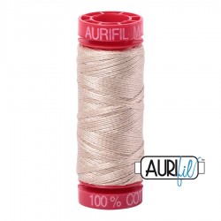 FIL COTON MAKO 12 AURIFIL 2312 Ermine - Petite bobine de 50 mètres