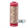 FIL COTON MAKO 12 AURIFIL 2325 Linen - Petite bobine de 50 mètres