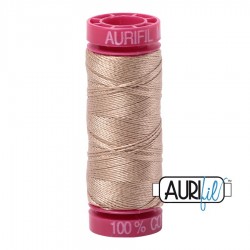 FIL COTON MAKO 12 AURIFIL 2326 Sand - Petite bobine de 50 mètres