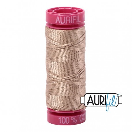 FIL COTON MAKO 12 AURIFIL 2326 Sand - Petite bobine de 50 mètres