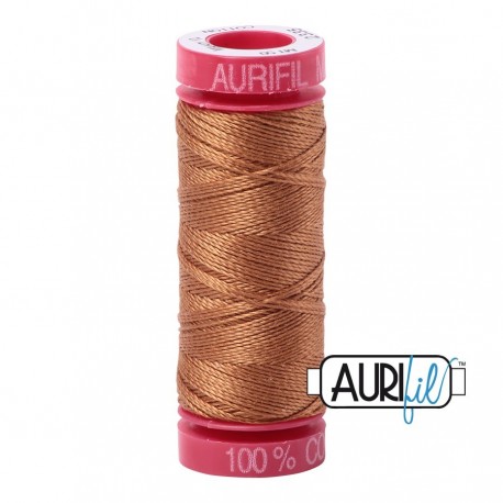 FIL COTON MAKO 12 AURIFIL 2335 Light Cinnamon - Petite bobine de 50 mètres