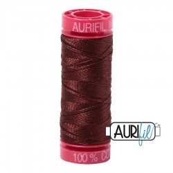 FIL COTON MAKO 12 AURIFIL 2360 Chocolate - Petite bobine de 50 mètres