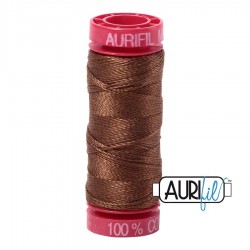 FIL COTON MAKO 12 AURIFIL 2372 Dark Antique Gold - Petite bobine de 50 mètres