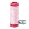 FIL COTON MAKO 12 AURIFIL 2410 Pale Pink - Petite bobine de 50 mètres