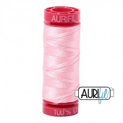 FIL COTON MAKO 12 AURIFIL 2423 Baby Pink - Petite bobine de 50 mètres