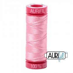 FIL COTON MAKO 12 AURIFIL 2425 Bright Pink - Petite bobine de 50 mètres