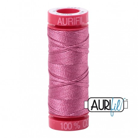 FIL COTON MAKO 12 AURIFIL 2452 Dusty Rose - Petite bobine de 50 mètres