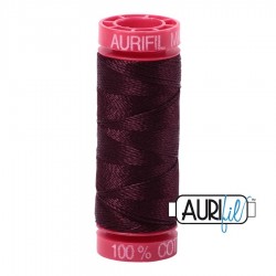 FIL COTON MAKO 12 AURIFIL 2465 Very Dark Brown - Petite bobine de 50 mètres