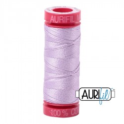 FIL COTON MAKO 12 AURIFIL 2510 Light Lilac - Petite bobine de 50 mètres